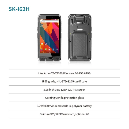 듀얼 카메라 전면 13.0MP 후면 16.0MP 데이터 수집 1d 2D NFC 바코드 스캐너 러기드 PDA 안드로이드 10 핸드헬드 러기드화된 태블릿 PC pictures & photos