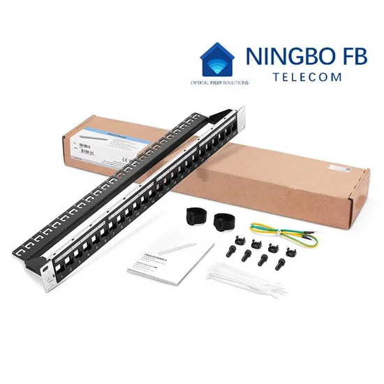 ไฟเบอร์ออปติก RJ45 แพทช์แพนล 24 พอร์ต CAT6 ยูทีพี เอสทีพี โอดีเอฟ การกระจายทองแดง เฟรม ราวโมดูล การจัดการสายเคเบิล 1u pictures & photos