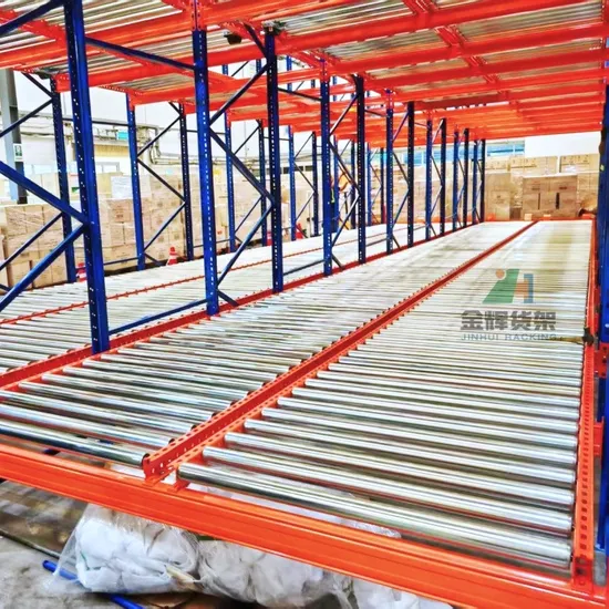 Giá đỡ chảy trọng lực, giá đỡ pallet tùy chỉnh, giá đỡ kim loại lưu trữ trong kho với bảo vệ chống ăn mòn pictures & photos