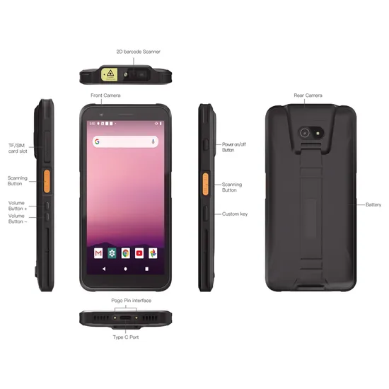 듀얼 카메라 전면 13.0MP 후면 16.0MP 데이터 수집 1d 2D NFC 바코드 스캐너 러기드 PDA 안드로이드 10 핸드헬드 러기드화된 태블릿 PC pictures & photos