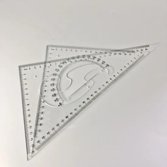 30cm Kunststoff Transparenz Mathematik Dreieck Messlineal Set für die Schule pictures & photos