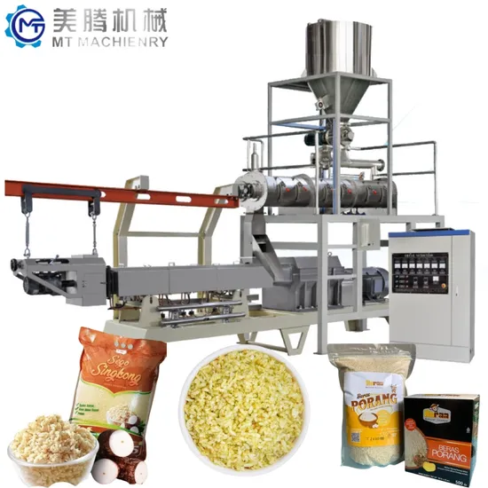 Ligne de traitement de riz artificiel, extrudeuse à souffler du riz, machine à brasser instantanément le riz pictures & photos