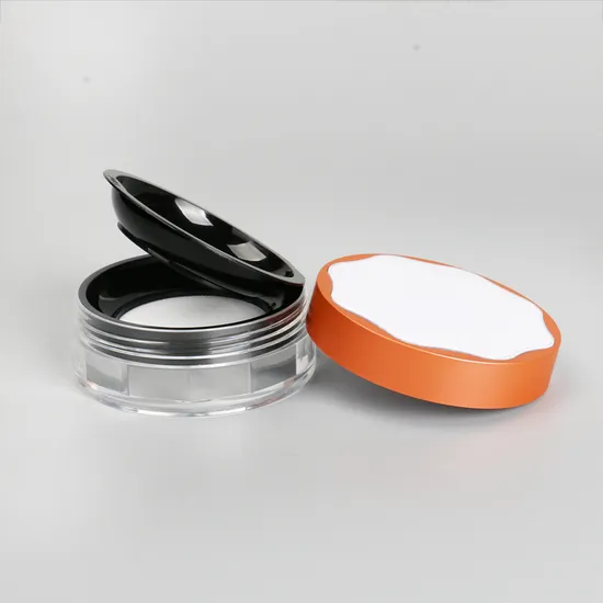 Hộp đựng phấn trang điểm màu cam mini, thiết kế độc đáo, hộp phấn nén, phấn rời pictures & photos