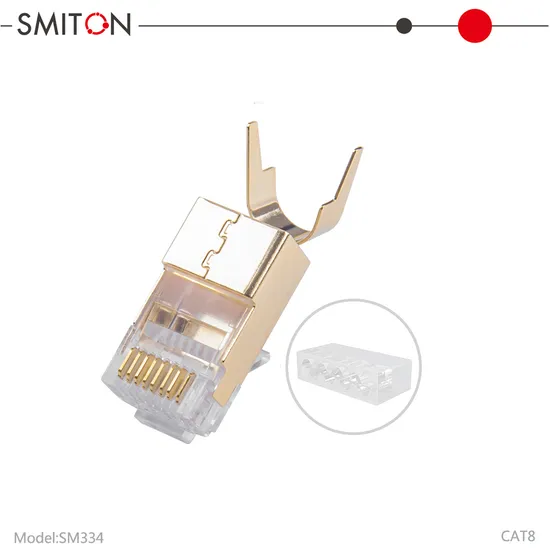Высокопроизводительный Cat8 RJ45 8p8c Модульный разъем с экранированием 8p8c Адаптер сетевого кабеля STP FTP для использования с компьютером и маршрутизатором pictures & photos