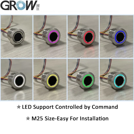 เติบโต R503 โมดูลเซ็นเซอร์สแกนลายนิ้วมือแบบควบคุม LED รอบใหม่ pictures & photos