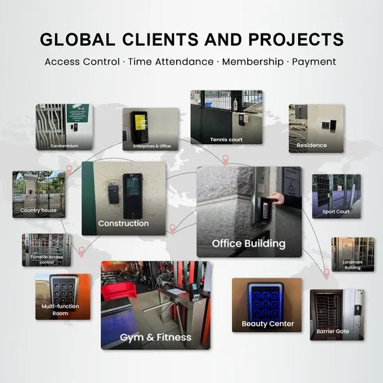 Hệ thống kiểm soát truy cập WiFi Khóa thông minh Bảng phím Đầu đọc thẻ RFID Bluetooth Máy quét mã QR với API pictures & photos
