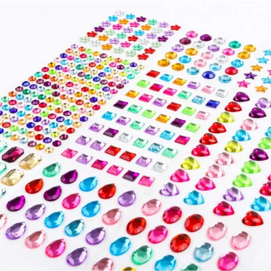 Mehrfarbige selbstklebende 3D Kristall-Rhinestone-Acryl-Farbdiamant-Aufkleber Rhinestone-Aufkleber pictures & photos
