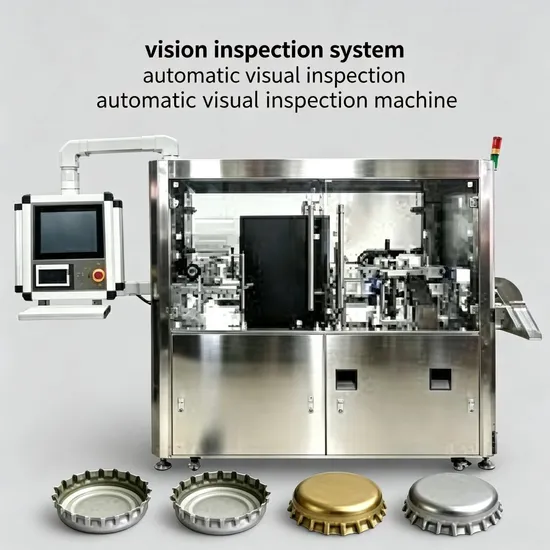 Bottle Cap Detection Equipment Cap Visual Inspection Machine with Auto Sort Reject Function Check Burr Flash Scratch Color Crack Irregular Cap Lip Defects pictures & photos