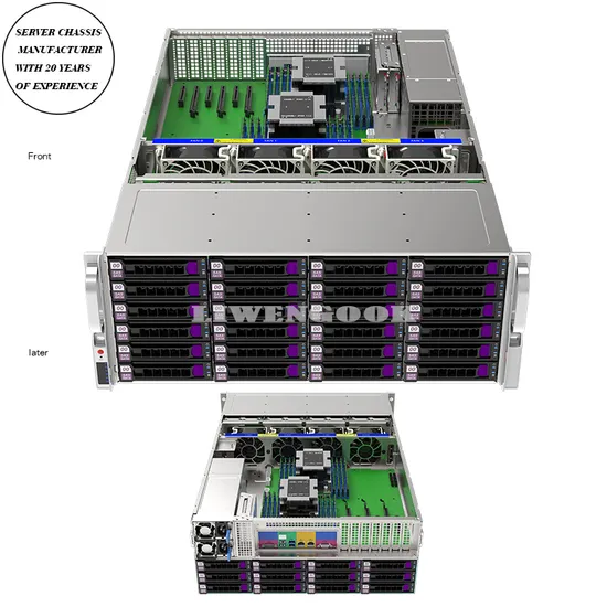 Case per computer industriale rackmount con archiviazione collegata in rete, chassis server personalizzato pictures & photos