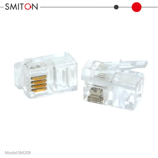 4 Broche Rj-9 Connecteur Modulaire 4p4c Rj9 Prise Modulaire pour Câble Téléphonique pictures & photos