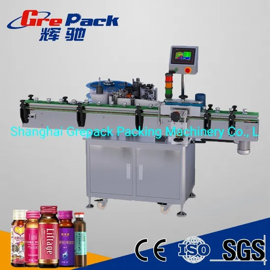 Große runde Flasche automatische Etikettiermaschine mit Banddrucker pictures & photos