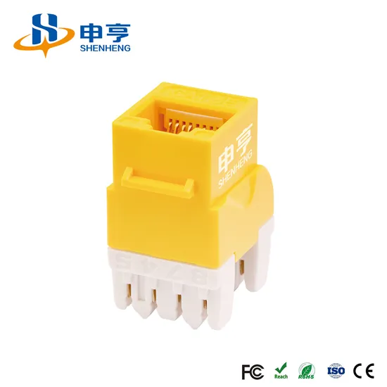 工場の低価格 CAT6 UTPネットワークモジュール RJ45 キーストーンジャック通信ネットワーキングモジュール pictures & photos