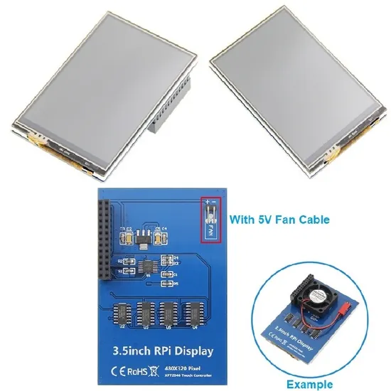كابل مروحة خيار Raspberry Pi GPIO 3.5 بوصة 320X480 وحدة لمس مقاومة pictures & photos