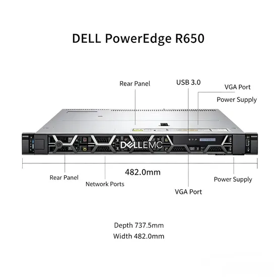 Servidor Rack de Alto Rendimiento Dell PowerEdge R650 1U para Virtualización pictures & photos