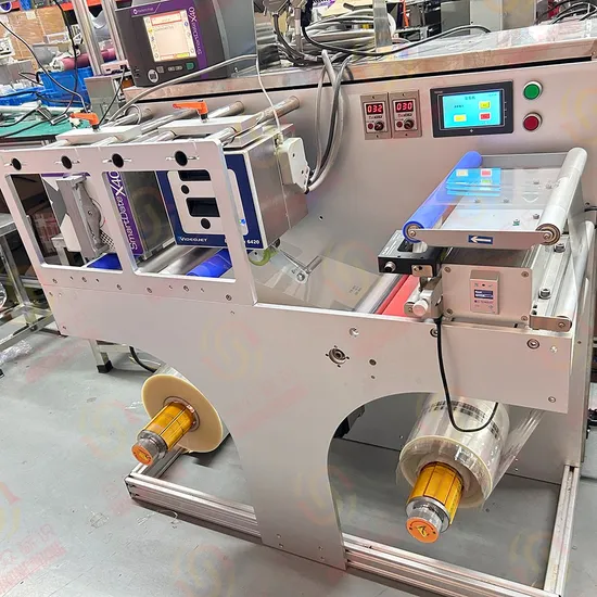 Intelligente hoge snelheid automatische label jet codering terugwinding machine label film tape terugwinding datum codering machine pictures & photos