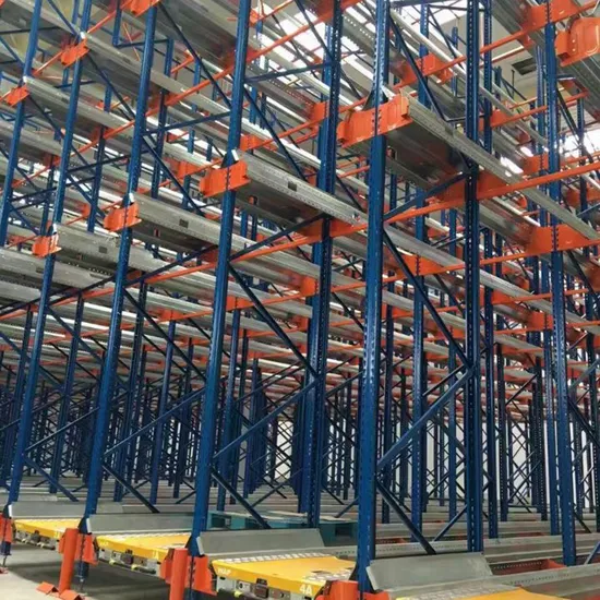 Sistema de estanterías automáticas de palets multifuncional, estanterías de almacenamiento para almacenes, estanterías con carretilla radiofónica para equipos de seguridad en almacenes pictures & photos