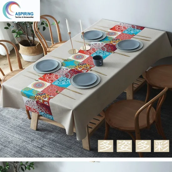Tovaglia in vinile per tavolo da cucina, tovaglia in PVC lavabile per tavolo rettangolare pictures & photos