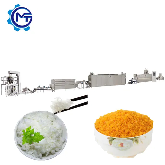 Linea di lavorazione del riso nutrizionale artificiale, estrusore per puffing di riso fortificato, macchina per la produzione di riso ricostituito istantaneo pictures & photos