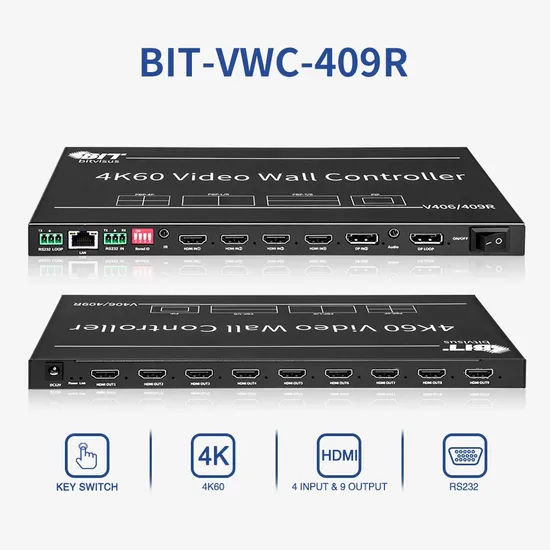 4K HDMI ビデオウォールコントローラープロセッサー マルチスクリーン スプライシング回転ディスプレイ pictures & photos