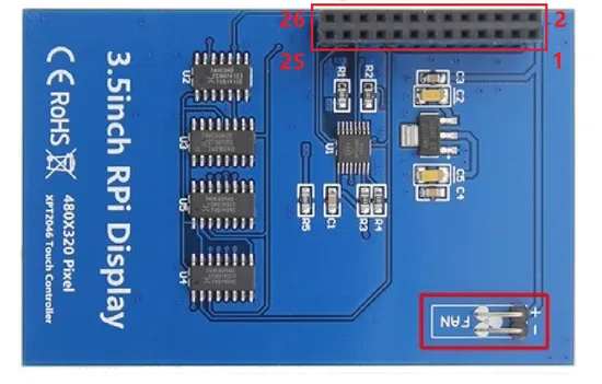 كابل مروحة خيار Raspberry Pi GPIO 3.5 بوصة 320X480 وحدة لمس مقاومة pictures & photos