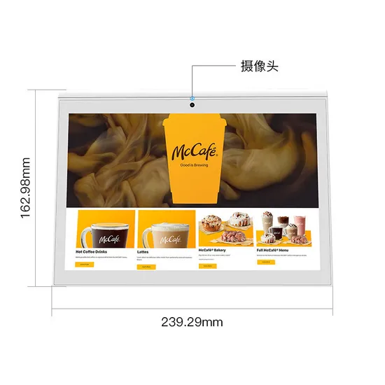 Tablet Iklan Layar Ganda Yrc Factory di Meja Kasir Tanda Digital Tampilan Menu Android 8.1 Rk3288 Tablet PC pictures & photos