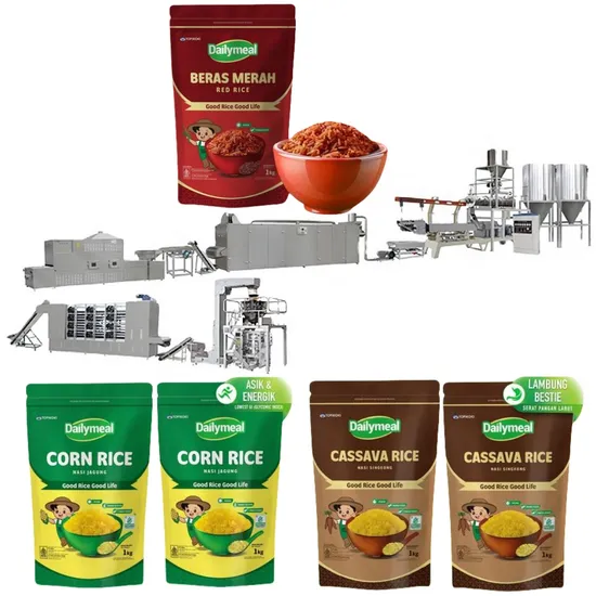 Ligne de traitement de riz nutritif instantané à haute efficacité, machine de fabrication de riz artificiel pictures & photos