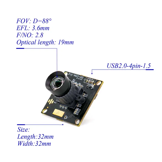 2MP โมดูลเซ็นเซอร์ Ar0230 2MP เอช. 264 96dB โมดูลกล้อง CMOS ที่มีช่วงไดนามิกกว้างพร้อมไมโครโฟน pictures & photos