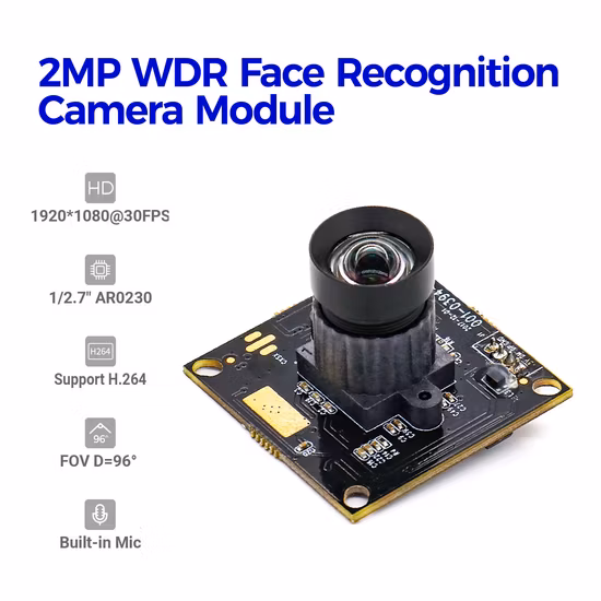 2MP โมดูลเซ็นเซอร์ Ar0230 2MP เอช. 264 96dB โมดูลกล้อง CMOS ที่มีช่วงไดนามิกกว้างพร้อมไมโครโฟน pictures & photos