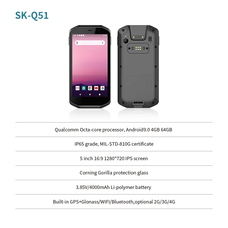 듀얼 카메라 전면 13.0MP 후면 16.0MP 데이터 수집 1d 2D NFC 바코드 스캐너 러기드 PDA 안드로이드 10 핸드헬드 러기드화된 태블릿 PC pictures & photos