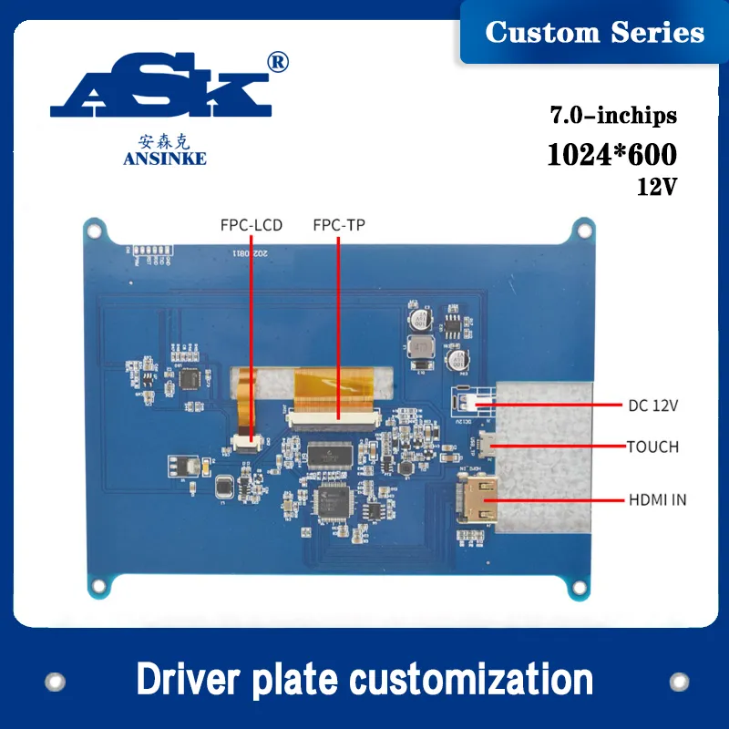 7 Zoll Raspberry Pi LCD Display/LCD Bildschirm Zubehör / TFT Display mit Audiofunktion Stm32 pictures & photos