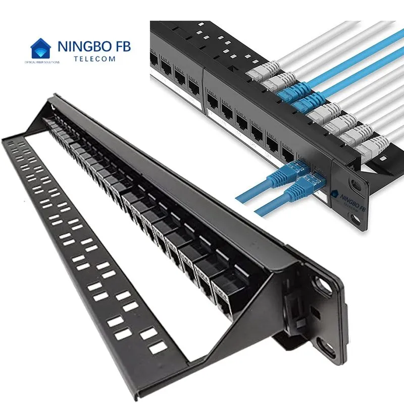 ไฟเบอร์ออปติก RJ45 แพทช์แพนล 24 พอร์ต CAT6 ยูทีพี เอสทีพี โอดีเอฟ การกระจายทองแดง เฟรม ราวโมดูล การจัดการสายเคเบิล 1u pictures & photos