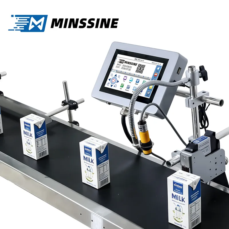 Zh100 7 Stampante a getto d'inchiostro con schermo touch da un pollice, altezza di stampa di mezzo pollice, codificatore intelligente inline per data e ora pictures & photos