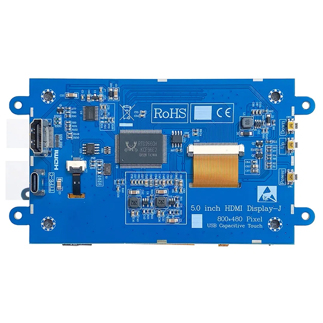 หน้าจอสัมผัส TFT LCD ขนาด 5" นิ้ว แบบตั้งตรง โมดูลบอร์ดขับ HDMI สำหรับ Raspberry Pi pictures & photos