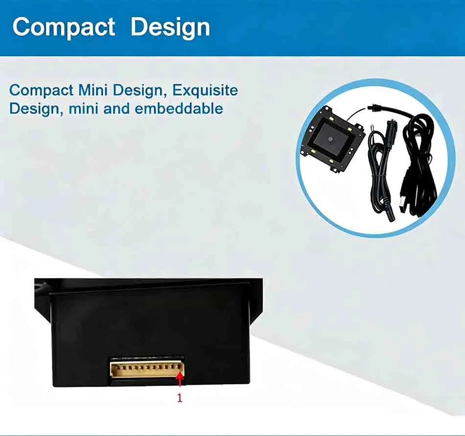 وحدة قارئ رمز الاستجابة السريعة المثبتة الثابتة 2D محرك مسح الباركود يدعم رمز الشاشة لأجهزة الخدمة الذاتية وآلات البيع pictures & photos