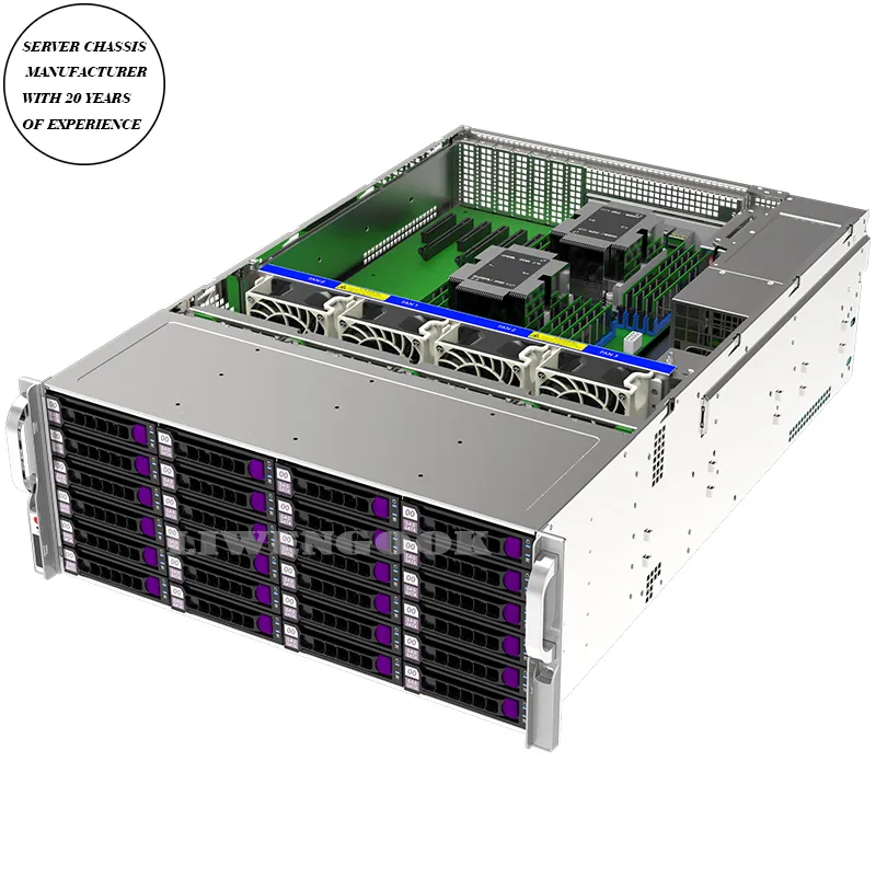 Case per computer industriale rackmount con archiviazione collegata in rete, chassis server personalizzato pictures & photos