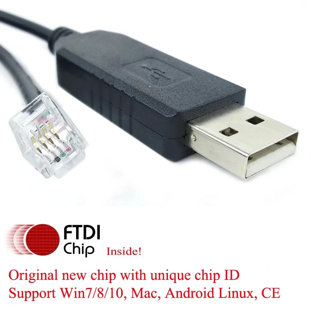 สาย USB ซีเรียล Ftdi ไปยัง Rj11 Rj12 RJ45 Rj25 Rj9 4p4c 6p6c ปรับแต่งพินเอาท์หรือปลายสาย pictures & photos