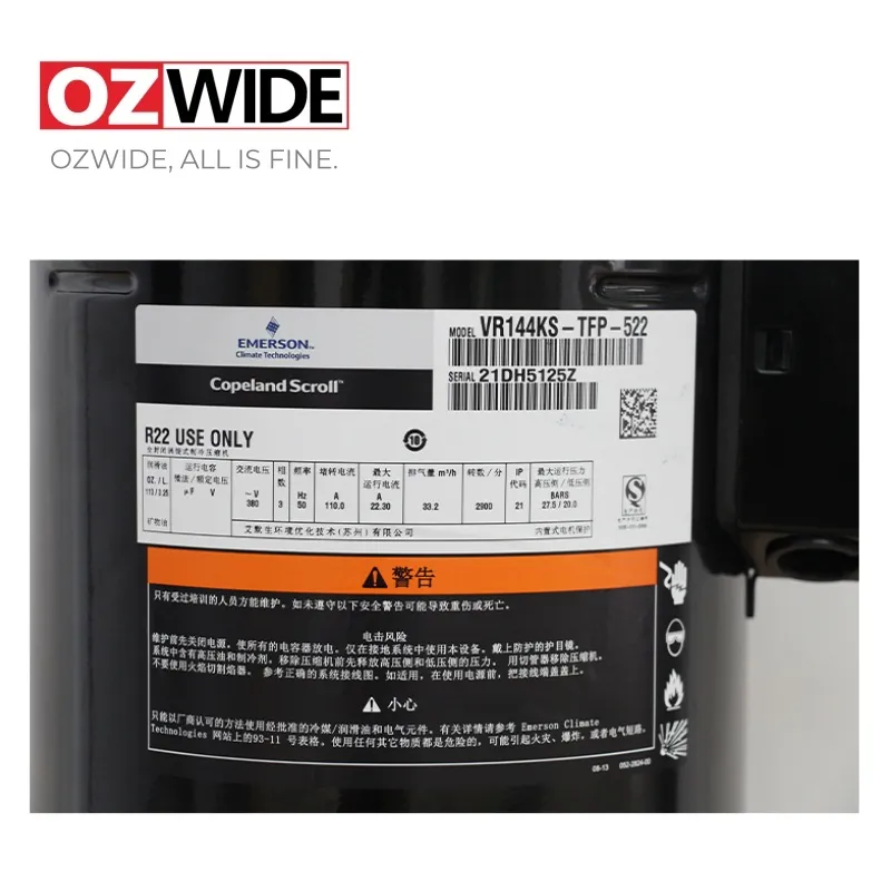 50/60Hz R22/R404A/R32/R407c/R410A Copeland HVAC Klimaanlage Scroll DC Inverter Kompressor pictures & photos
