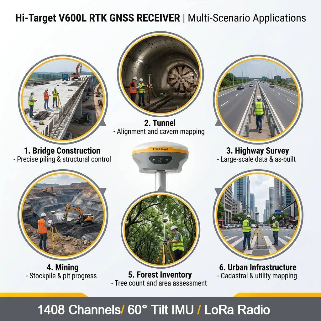Merhaba Hedef V600L Taşınabilir Lazer İkili Kamera Rtk Ölçüm Aletleri Gnss Alıcısı Rtk Kalıcı Kod Hatasız pictures & photos
