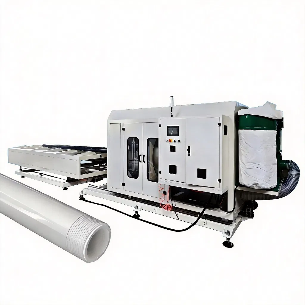 Macchina automatica per il taglio e la filettatura di tubi in PVC, macchinario per la filettatura di tubi in plastica pictures & photos