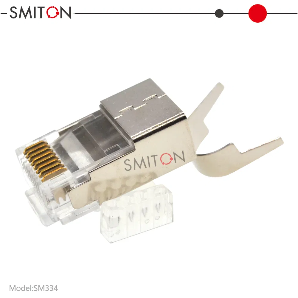 Высокопроизводительный Cat8 RJ45 8p8c Модульный разъем с экранированием 8p8c Адаптер сетевого кабеля STP FTP для использования с компьютером и маршрутизатором pictures & photos