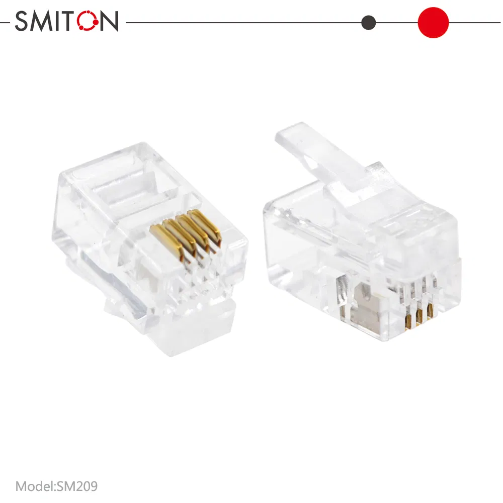 4 Broche Rj-9 Connecteur Modulaire 4p4c Rj9 Prise Modulaire pour Câble Téléphonique pictures & photos