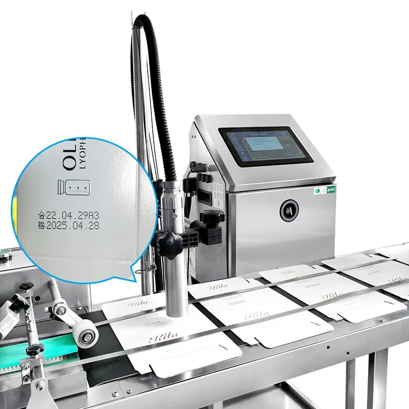Datum coderingsmachine inkjetprinter voor barcodes/dm-code/qr-code afdrukken verpakking pictures & photos