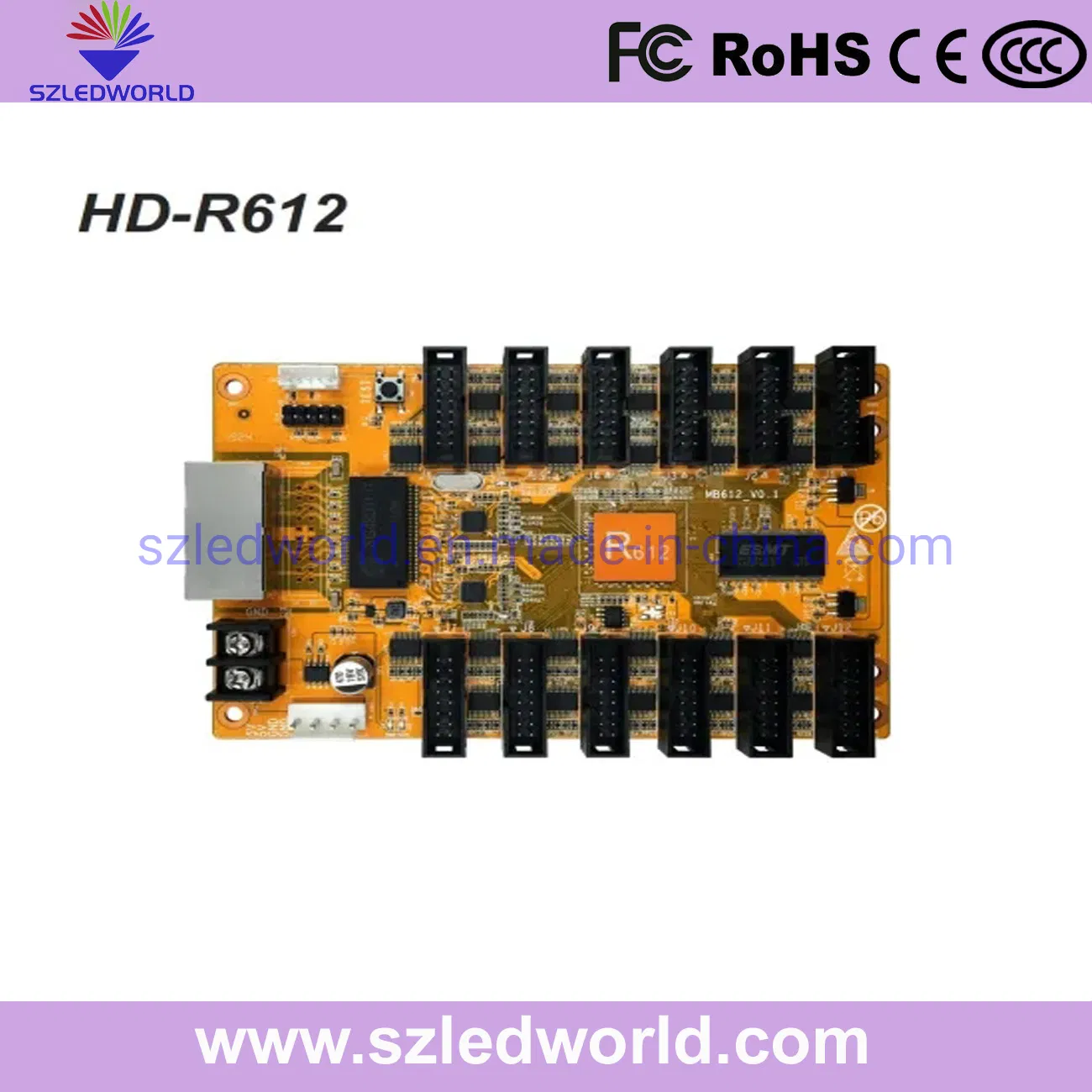 Controlador de Display LED em Cores Completas Cartão Receptor de Tela LED Huidu R501 R500 R512 R508 R612 pictures & photos