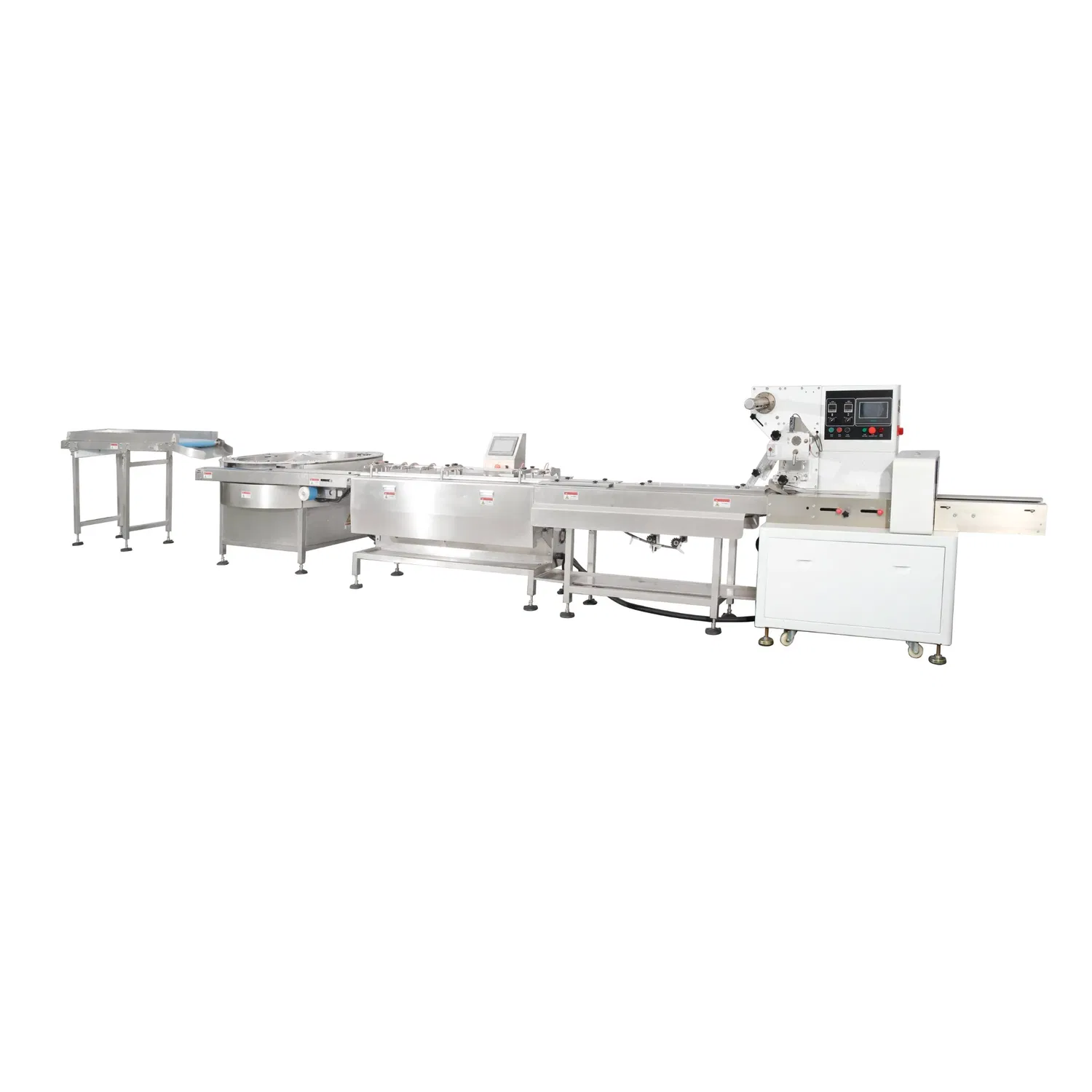Macchina automatica per il confezionamento di alimenti per biscotti, pasticcini e pane / Macchina automatica per il confezionamento con linea di impilamento e smistamento pictures & photos