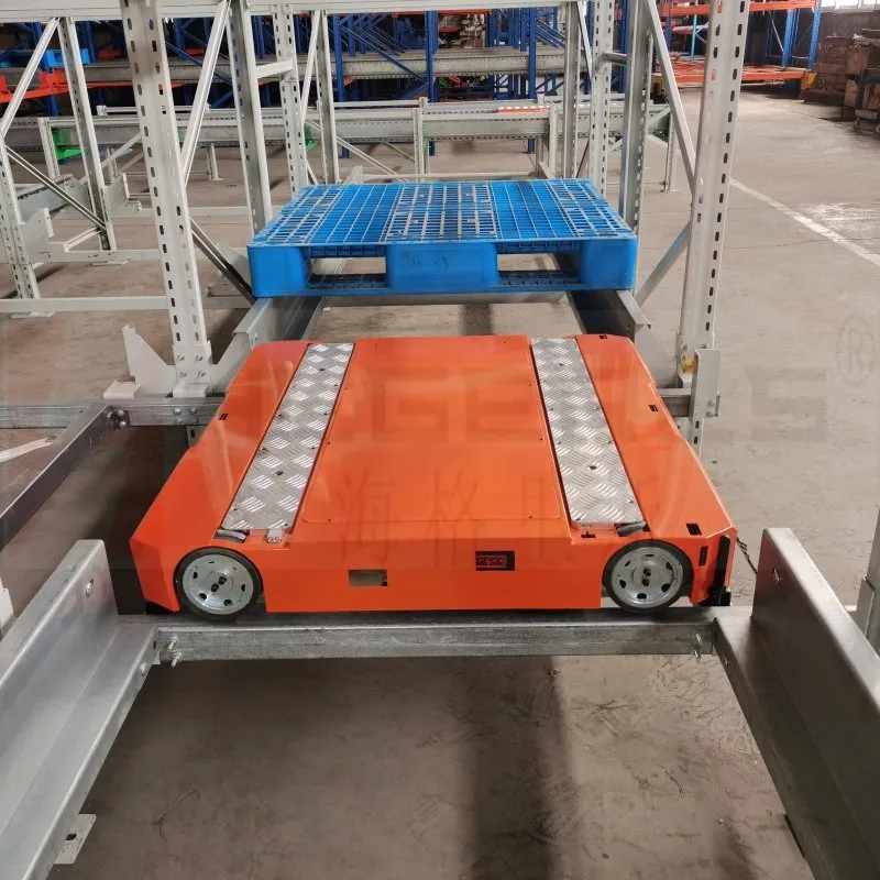 Sistema de Armazenamento Automático de Racks de Design Industrial de Rack de Shuttle Inteligente Tamanho Racks Racking de Shuttle Quatro Vias para Armazenamento em Câmaras Frias pictures & photos
