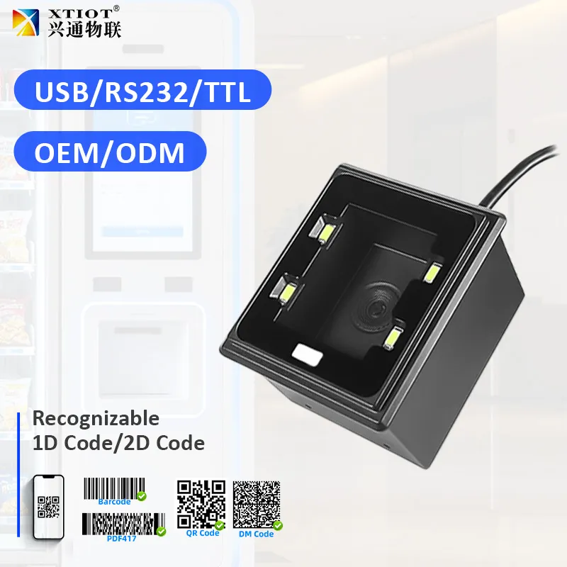 XT2003D Terminal de libre-service XTIOT Lecteur de code QR fixe Scanner de codes-barres intégré pictures & photos
