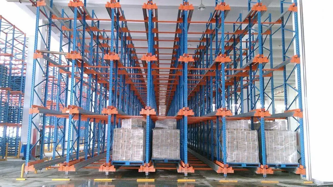 Rak Stacking Multi Layer Shuttle Rak Kepadatan Tinggi Rak Pallet Berat Sistem Rak Penyimpanan Gudang Racking Shuttle Radio Otomatis pictures & photos