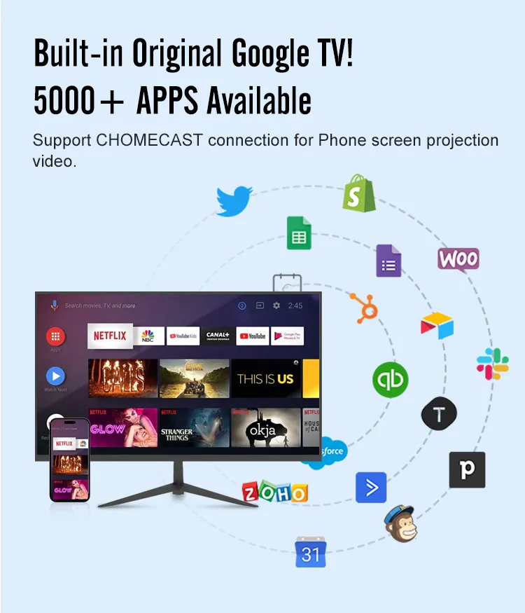 27 Màn hình máy tính thông minh Android inch với điều khiển từ xa đầy đủ chức năng pictures & photos
