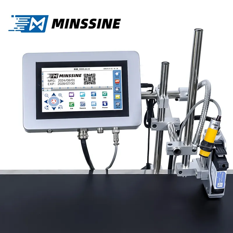 Zh100 7 Stampante a getto d'inchiostro con schermo touch da un pollice, altezza di stampa di mezzo pollice, codificatore intelligente inline per data e ora pictures & photos
