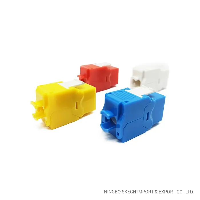 CAT6 ยูทีพี RJ45 โมดูลแจ็คคีย์สโตนแบบไม่ต้องใช้เครื่องมือ 8p8c โมดูลเครือข่ายยูทีพีแจ็คคีย์สโตน pictures & photos